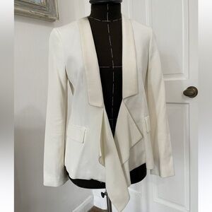 3.1 Phillip Lim -Tuxedo Blazer with Draped Overlap in Eggshell